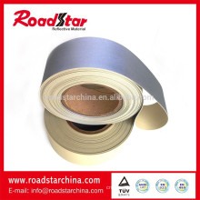 Hi-vis reflective PVC foam leather